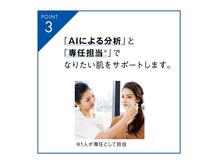 AIによる分析と専任担当でなりたい肌をサポートします