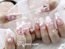 ピンク×ホワイトネイル♪