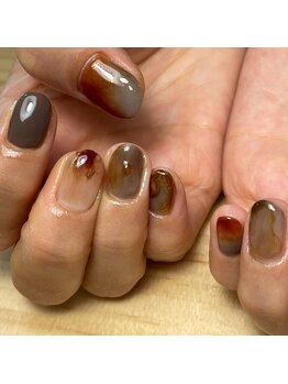 アメイロネイル(アメイロ_nail.)/秋ニュアンス