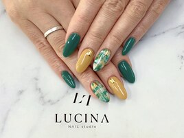 W-890 グリーンツイードネイル