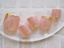 ネイルサロン ブランシュール(Nail Salon Blancheur)/ペールピンクのオーロラフット