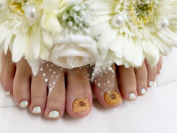 プルミエ ネイル(Premier Nail)/ぷっくり!ひまわり!