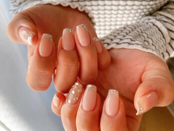 キキネイル たまプラーザ店(kikinail)/変形ガラスフレンチ