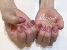 アクイユ 銀座店(ACCUEIL)/ピンクキラキラネイル