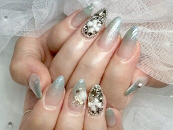 ジョアアンジェ 心斎橋店(joie ange)/マグネットネイル　バラ　