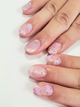 ユイアス(YUias...)/紫陽花アートネイル