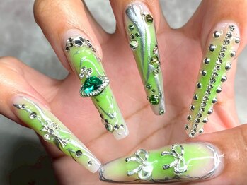 エクアネイルズ(Akuwa nails)/スカルプ3Dアート180分やり放題 