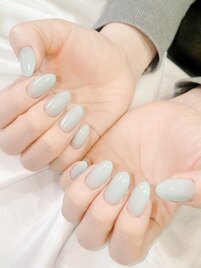 ちゅるん系ワンカラーネイル☆