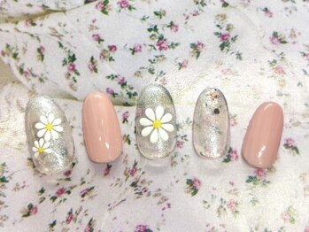 サニーサイド ウィズ マキア 茅ヶ崎店(Sunnyside with MAQUIA)/クリアラメフラワーシール