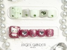 エンジェルガーデン 青山店(Angelgarden)/ハートビジューフットネイル