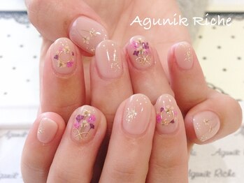 アグニークリッシェ(Agunik Riche)/【押し花ネイル】