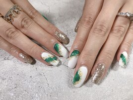 スクエア夏ネイル