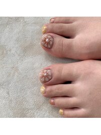 ぷっくりフラワー♪フット♪