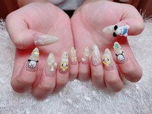 レアネイル 新宿(le'a nail)/イエローキャラクターネイル