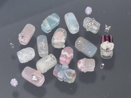 グラデ蝶々レースバラ¥9000