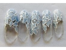 ヘアーアンドネイル ルシア(Hair&Nail Lucia)/花柄レースネイル
