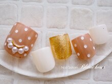 ネイルサロン ブランシュール(Nail Salon Blancheur)/おしゃれドットのフットネイル