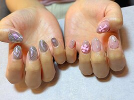 アシンメトリー　クロスネイル