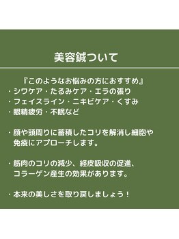 けんたろう鍼灸院/鬼美容鍼について