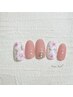 【5,6月限定】透明感をまとう指先へ♪押し花風ネイル ¥12,100→¥9,000