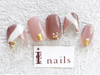 アイネイルズ 梅田店(I nails)/変形フレンチワンカラー¥9200