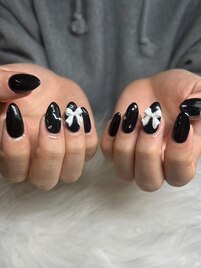 ワンカラー×リボン