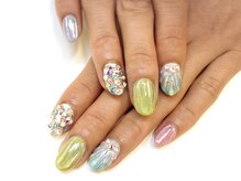 ネイルサロン ジュネイル(NAIL SALON JUNAIL)/鱗×ユニコーン×ビジュー盛り