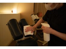 コリとり名人 癒庵/アルコール消毒は徹底的に!!!