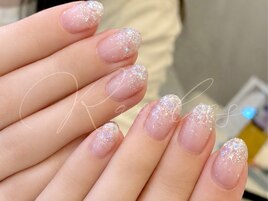 オーロラホログラム×ラメグラデ