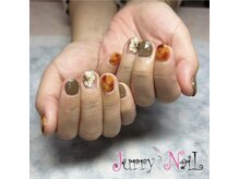 ジュリーネイル 所沢店/べっこうネイル＋フラワーアート