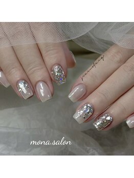 モナサロン(Mona salon)/シンプルキラキラネイル