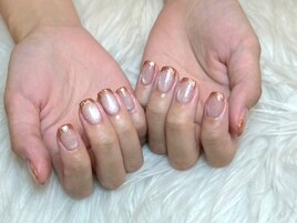 マグネットミラーフレンチネイル