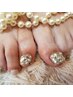 親指だけアートフットネイル5000円