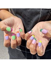 グランビューティー 焼津店(gran beauty)/カラフルフレンチ♪♪♪