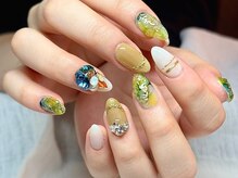 ネイルアンドアイラッシュ シシュ なんば本店(nail&eyelash SyiSyu)/グリーンアートネイル