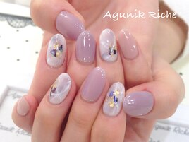 【大理石ネイル】