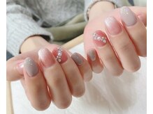 08ネイル(08 nail＆school)/リボン☆ギャラクシーネイル