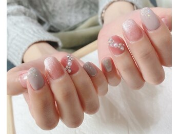08ネイル(08 nail＆school)/リボン☆ギャラクシーネイル