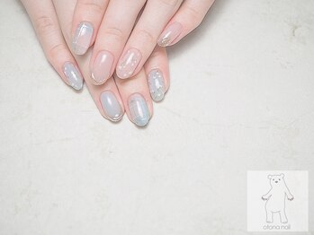 オトナネイル(otona nail)/かすみ草ネイル チェックネイル