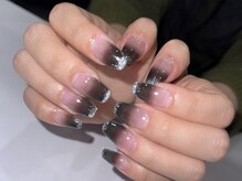 エイト アイラッシュアンドネイル 大宮店(eight)/ブラック×シルバーデザイン◎