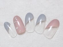 シックネイル(CHIC nail)/斜めフレンチ オフィスネイル