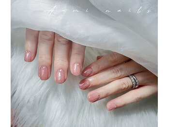 アユミネイル 川崎(Aumi nail)/ピンクすぎず、可愛いフラッシュ