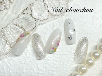 ネイルシュシュ 橋本店(nail chou chou)/押し花ネイル☆8500円