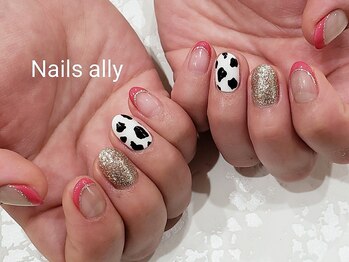 ネイルズアリー 立川店(Nails ally)/干支ネイル×うし柄ネイル