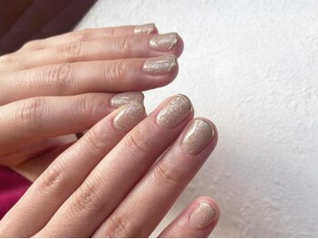 アイネイルズ 梅田店(I nails)/ラメベースミラーフレンチ