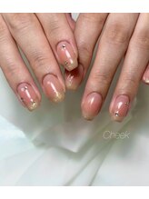 フィカスディボタニカ(FICUS di botanica)/チークネイルに先端ラメ