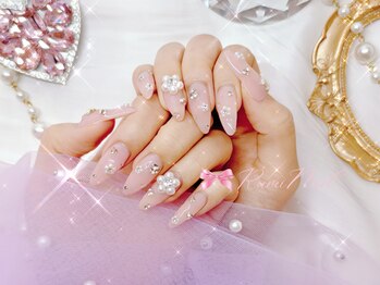 ワンホンネイル 新宿(Rumi Nail)/ワンカラー/ビジューネイル/新宿