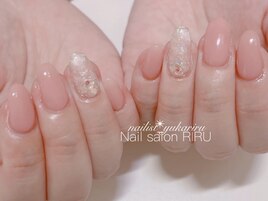 ちゅるんネイル/マーブルネイル