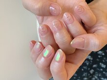 ネイルズ ララ(nails Lala)/ピンクミラー。
