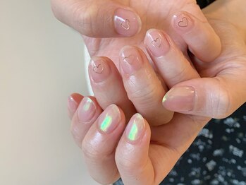 ネイルズ ララ(nails Lala)/ピンクミラー。
